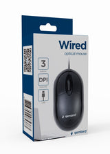 Gembird -U-01 mus Ambidextrous USB Type-A Optisk 1000 dpi