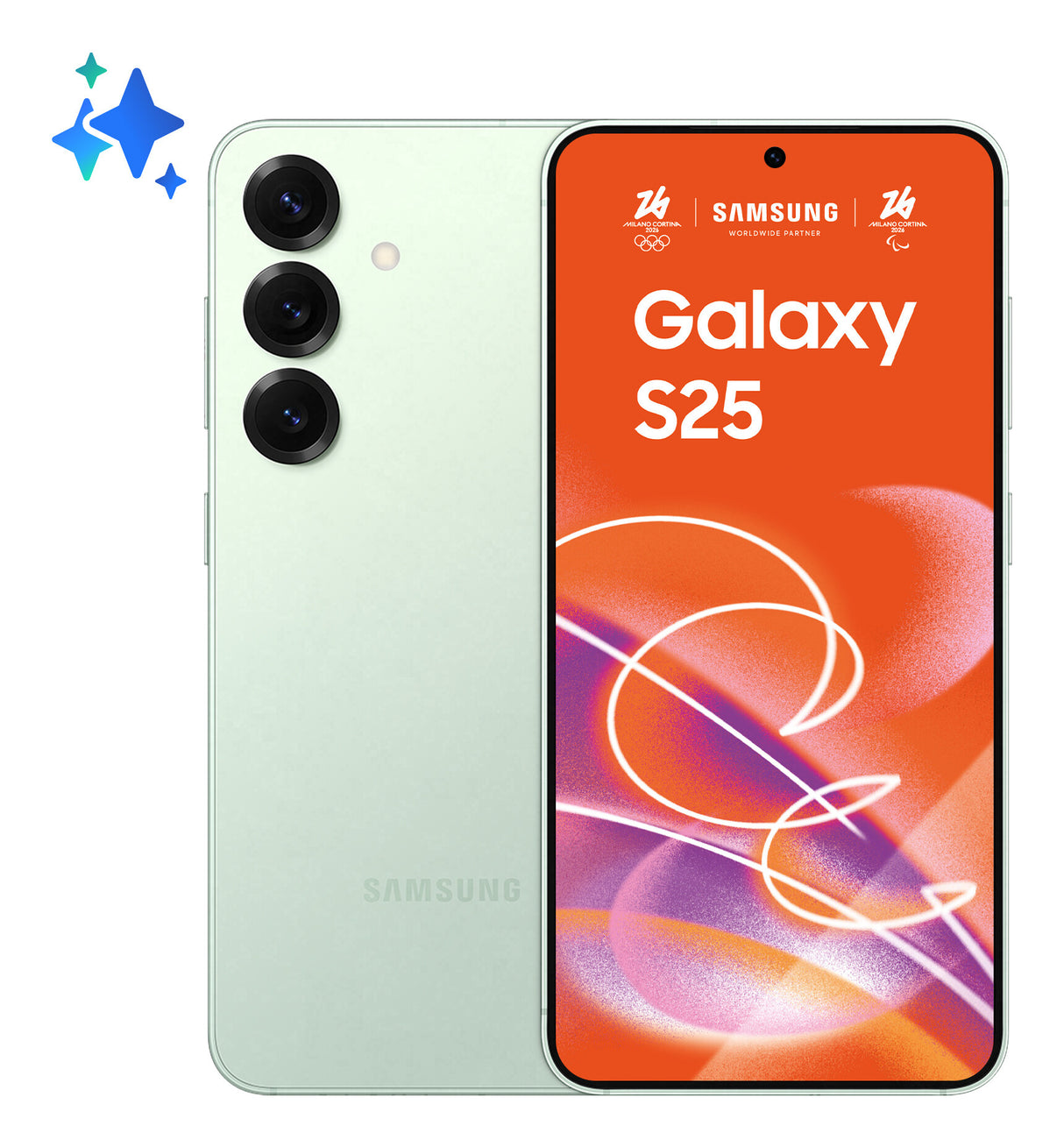 Samsung Galaxy S25 15,8 cm (6.2") Dual SIM Android 15 5G USB Type-C 12 GB 256 GB 4000 mAh Mintfarve