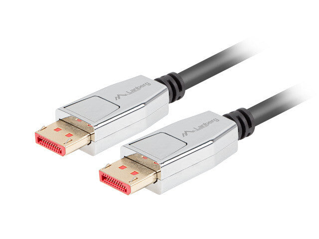 Lanberg CA-DPDP-20CU-0018-BK DisplayPort kabel 1,8 m Sort, Sølv