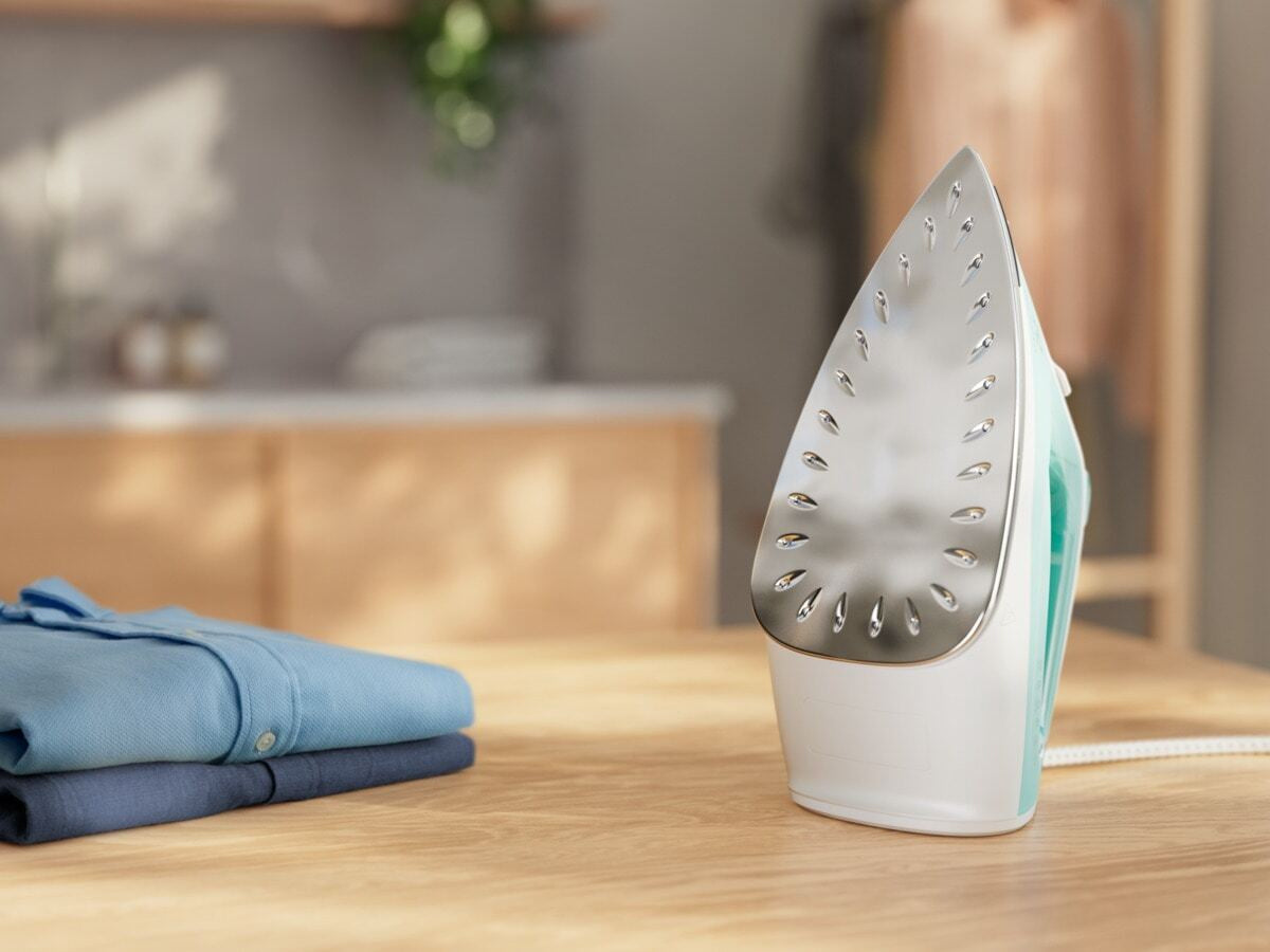 Electrolux E5SI2-2AM Dampstrygejern Rustfri strygesål 2200 W Turkisfarve, Hvid