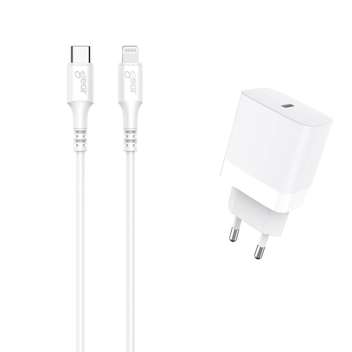 Gear 665114 oplader til mobil enhed Smartphone Hvid Vekselstrøm Hurtig opladning Indendørs