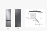 Samsung RB38C607AS9 Fritstående 387 L Rustfrit stål