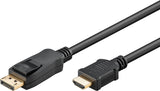 Goobay DisplayPort til HDMI Adapter 4K 30Hz 1 m Sort