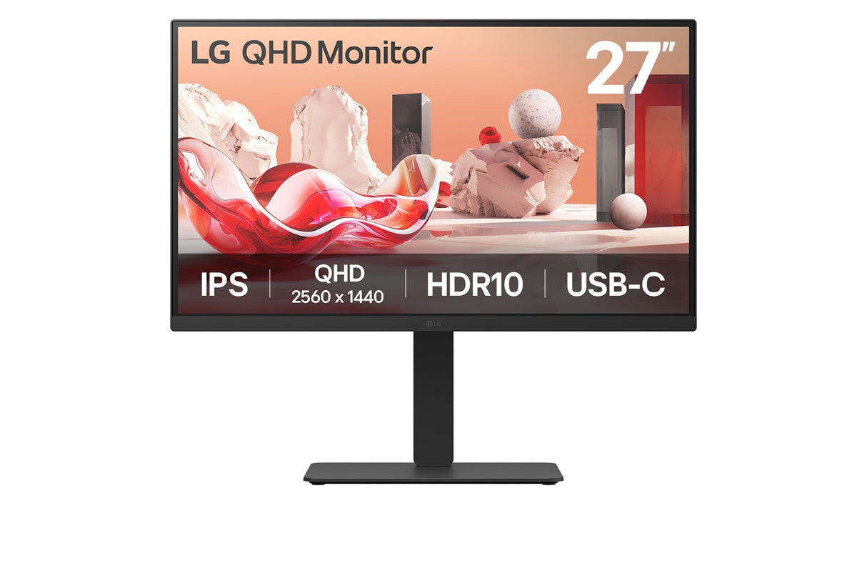 LG 27BA75QB-B.AEU computerskærm 68,6 cm (27") 2560 x 1440 pixel Wide Quad HD LED Sort
