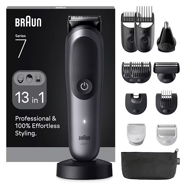 Braun All-in-One Series 7 AIO7560 Trimmer Sort Grå