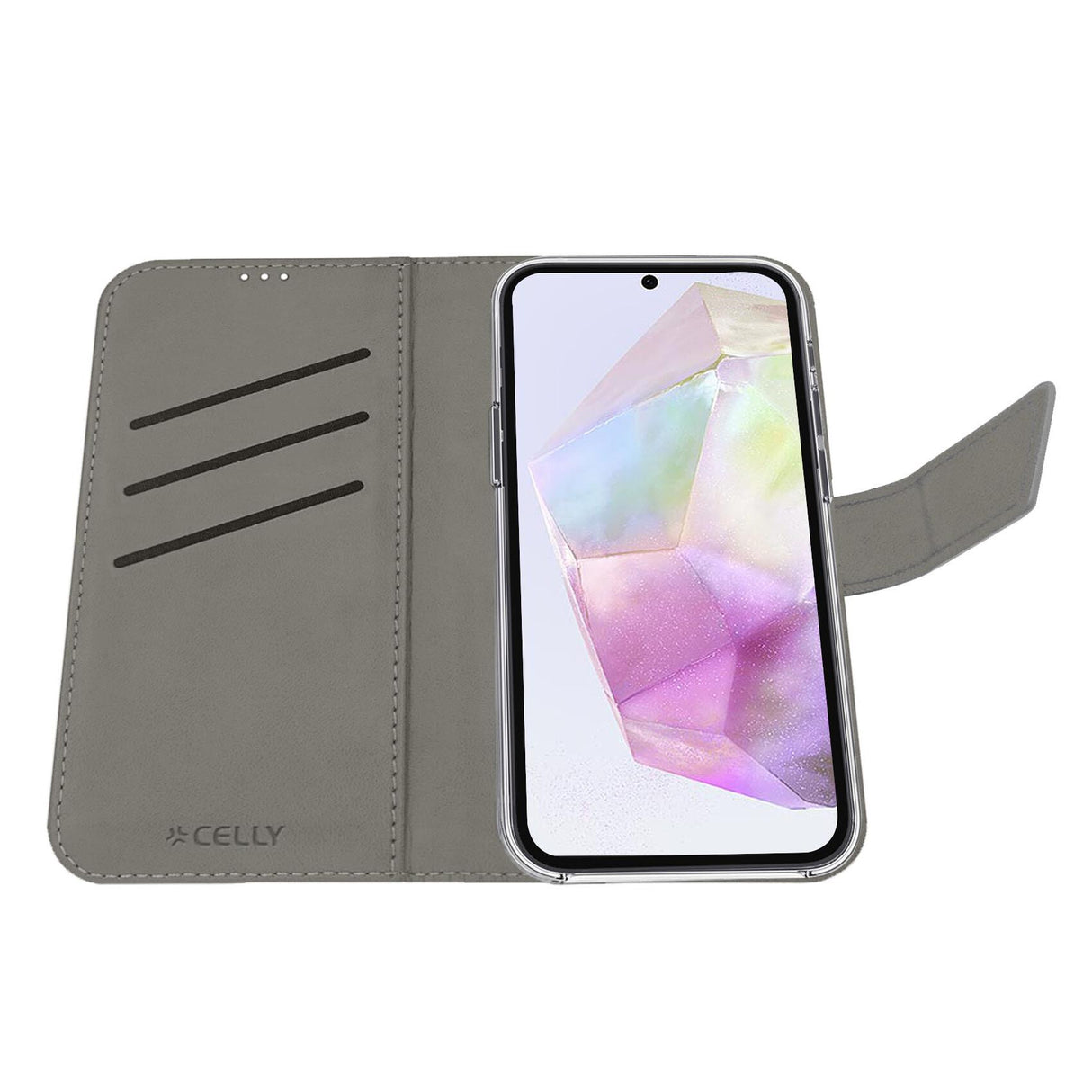 Celly WALLY mobiltelefon etui 17 cm (6.7") Tegnebogsetui Sort