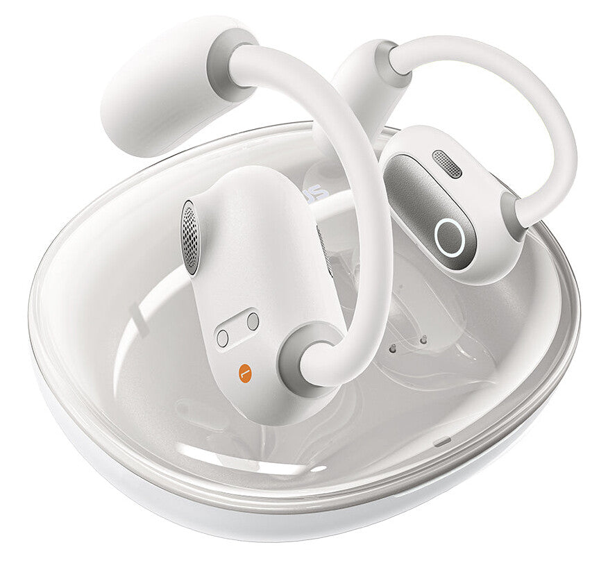 Baseus Eli Sport 1 Headset True Wireless Stereo (TWS) Ørekrog, Open-ear Opkald/musik USB Type-C Bluetooth Hvid