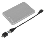 Verbatim Store 'n' Go ALU Slim ekstern harddisk 1 TB 2.5" USB Type-C 3.2 Gen 1 (3.1 Gen 1) Sølv