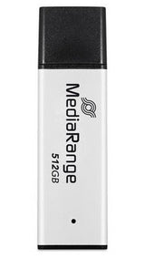 MediaRange MR1904 USB-nøgle 512 GB USB Type-A 3.2 Gen 1 (3.1 Gen 1) Sort, Sølv
