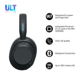 Sony WHULT900NB hovedtelefoner/headset Kabel & trådløs Opkald/musik Bluetooth Sort
