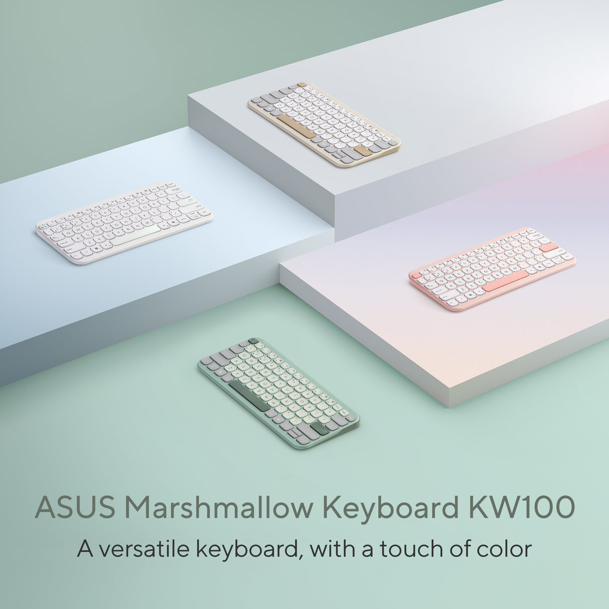 ASUS KW100 KEYBOARD/GN/UI/80 tastatur Universel Bluetooth Grøn