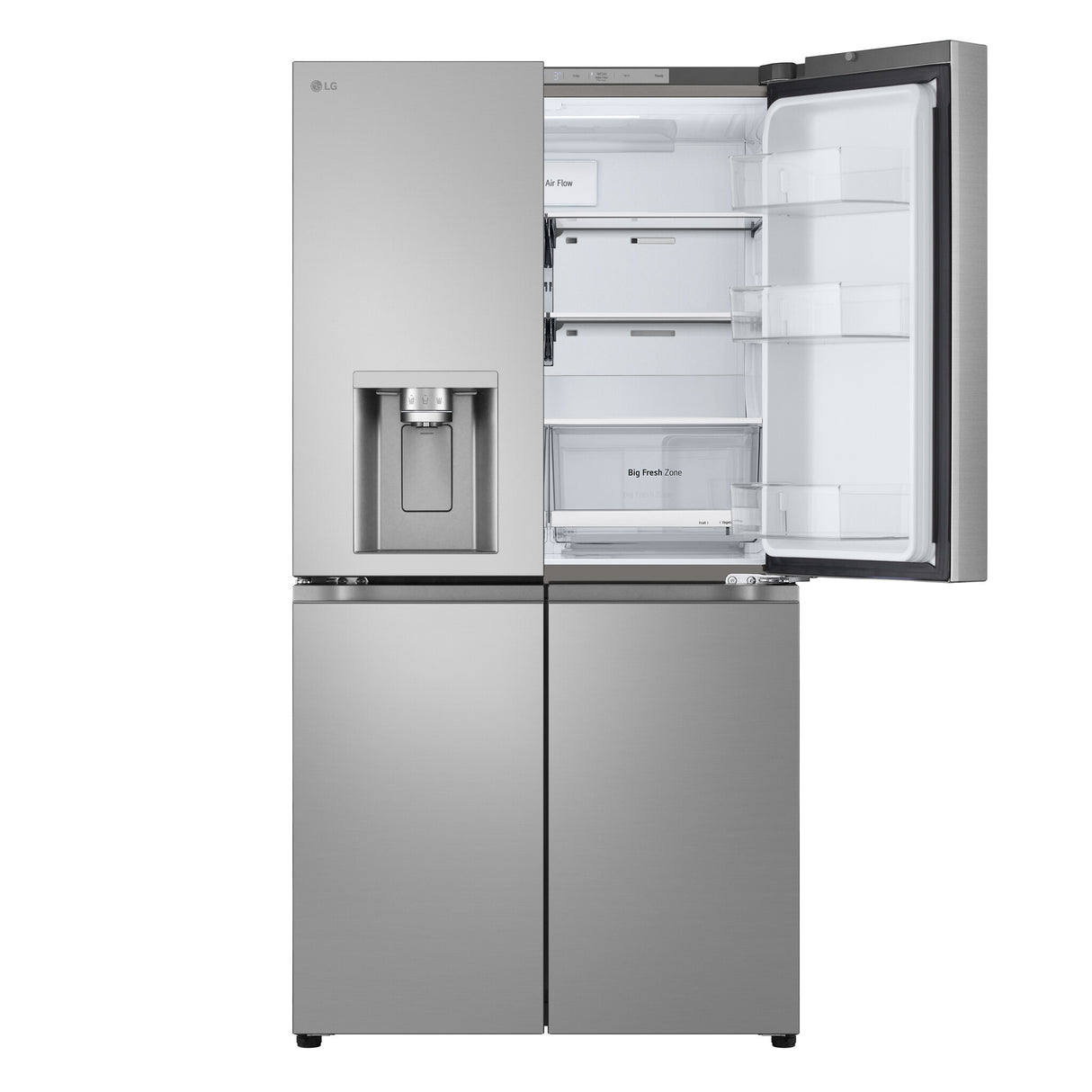 LG GML960PYFE side-by-side køle-fryseskab Fritstående 637 L Sølv