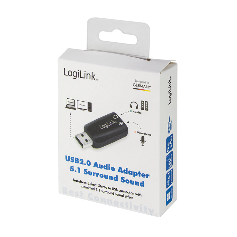 LogiLink USB Soundcard Virtual 3D Soundeffects USB 2.0 Ekstern