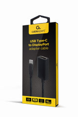 Gembird A-CM-DPF-02 videokabel adapter 0,15 m USB Type-C DisplayPort Sort