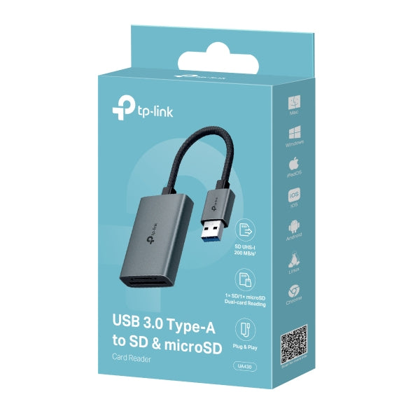 TP-Link UA430 kortlæser USB 3.2 Gen 1 (3.1 Gen 1) Type-C Grå