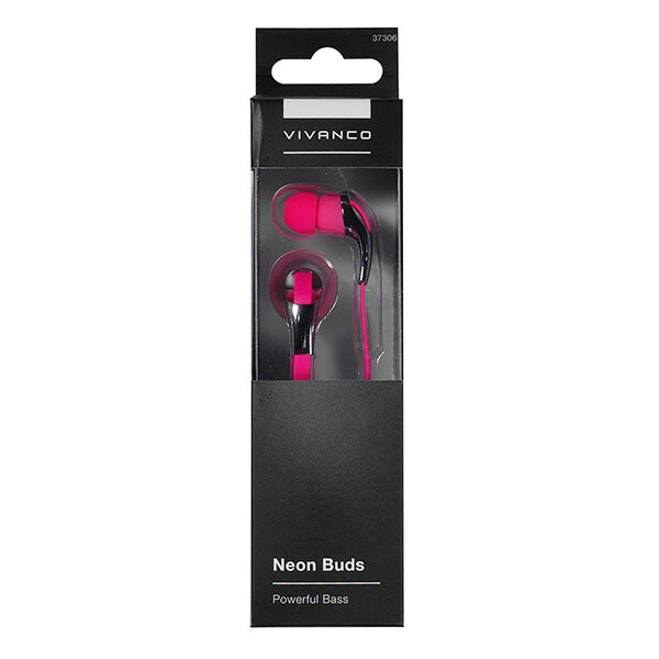 Vivanco Neon Buds Hovedtelefoner Ledningsført I ørerne Musik Metallic, Lyserød