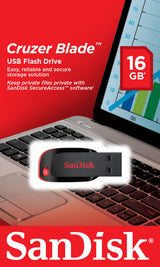 SanDisk Cruzer Blade 16GB USB 2.0 USB stick Sort Rød