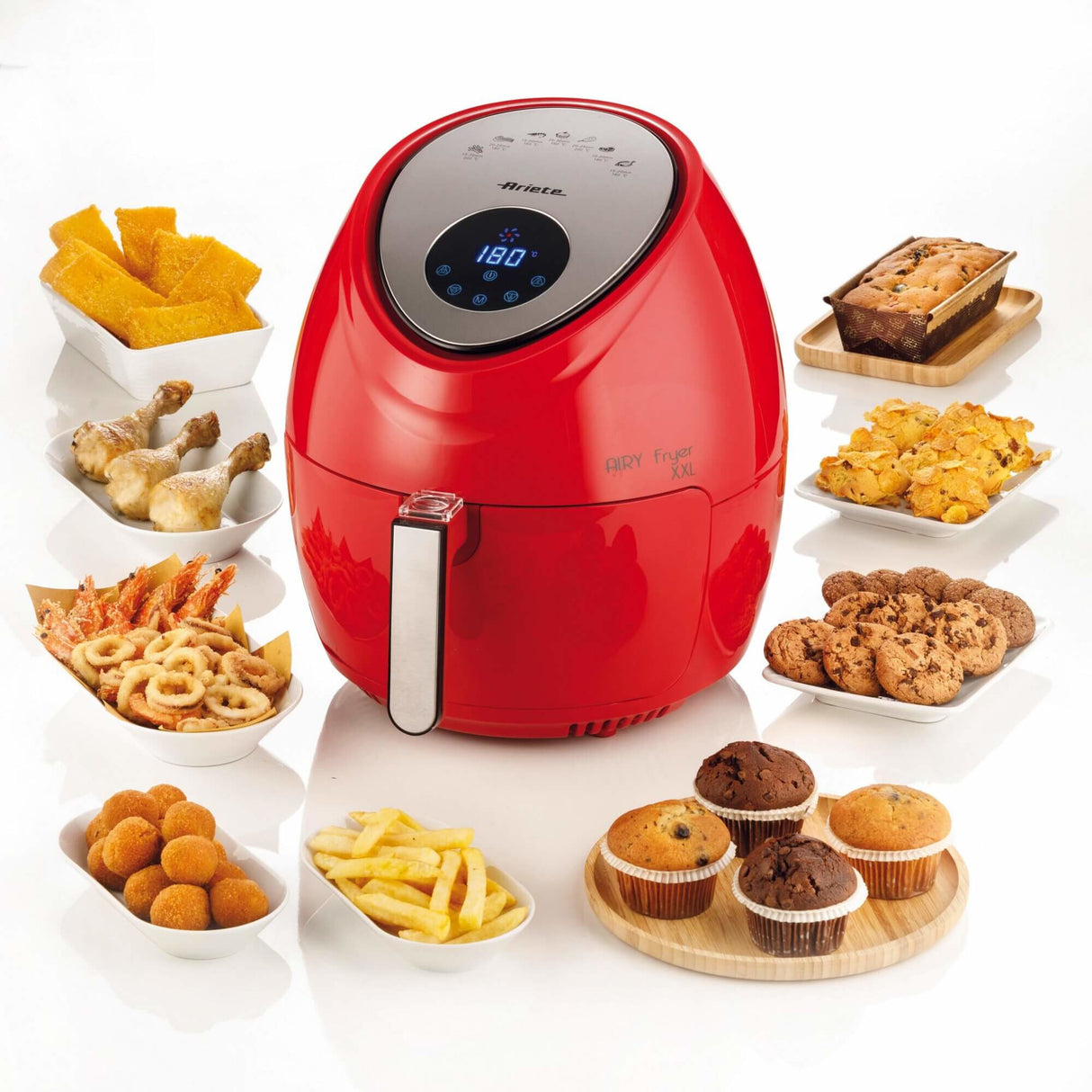 Ariete 4618/01 Enkelt 7 L Enkeltstående 1800 W Varmluftsteger Rød