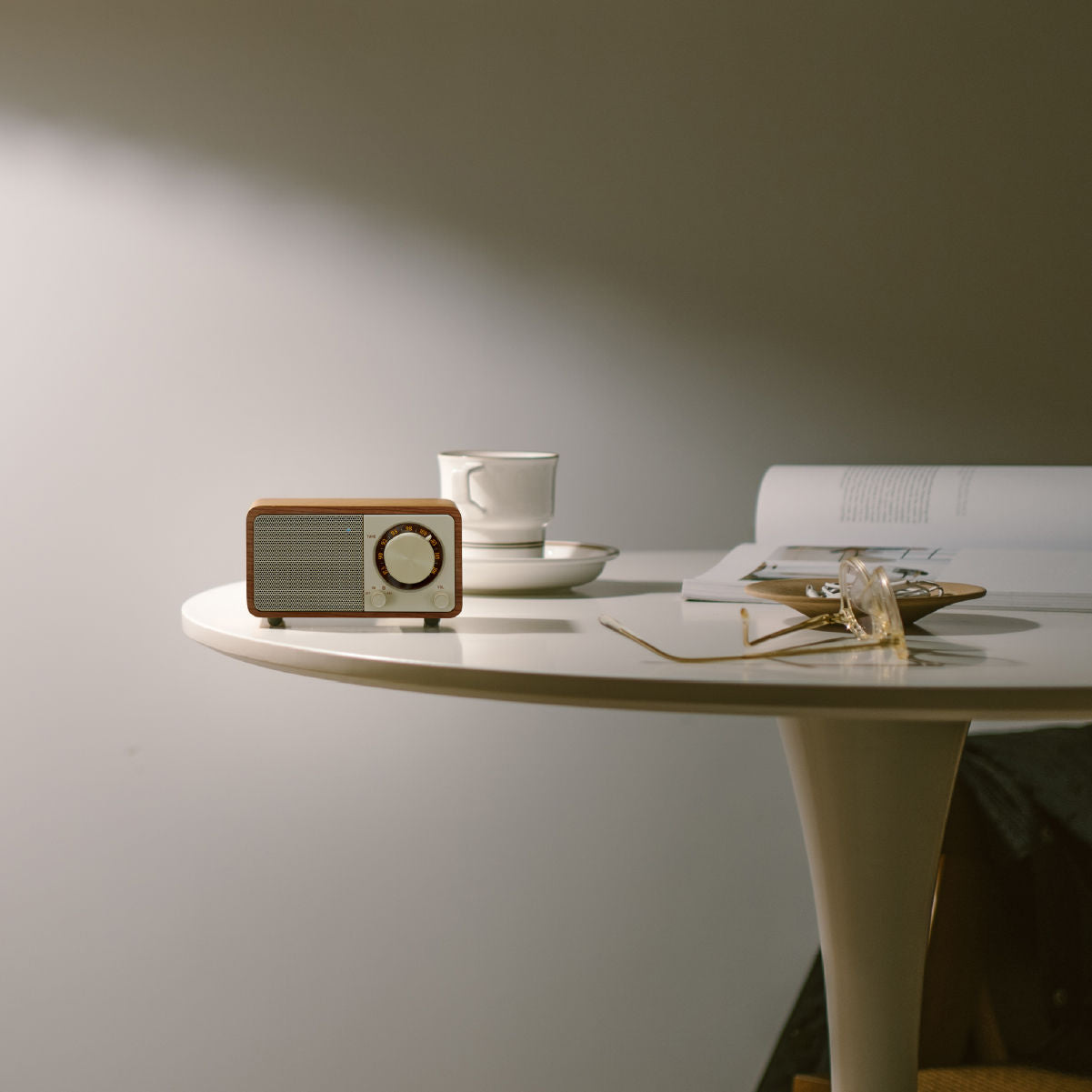 Sangean WR-7 Plus radio vintage walnut