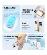 Ugreen Trådløs power bank 10000mAh 20Watt 1xUSB-C Hvid