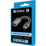 Sandberg 134-19 USB grafisk adapter Grå
