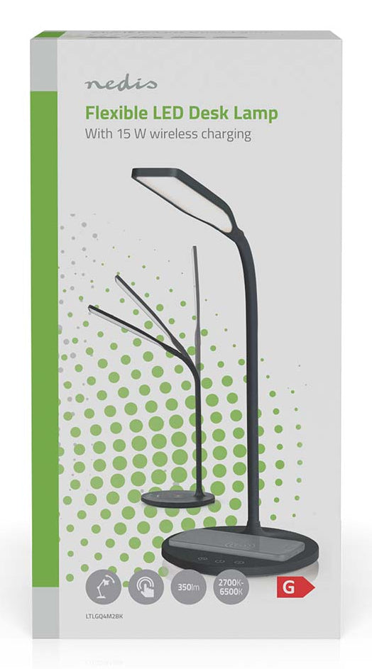 Nedis LED sort skrivebordslampe