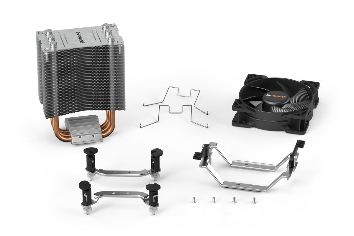 be quiet! Pure Rock Slim 2 Processor-køler 1-pack Sort Sølv 92 mm