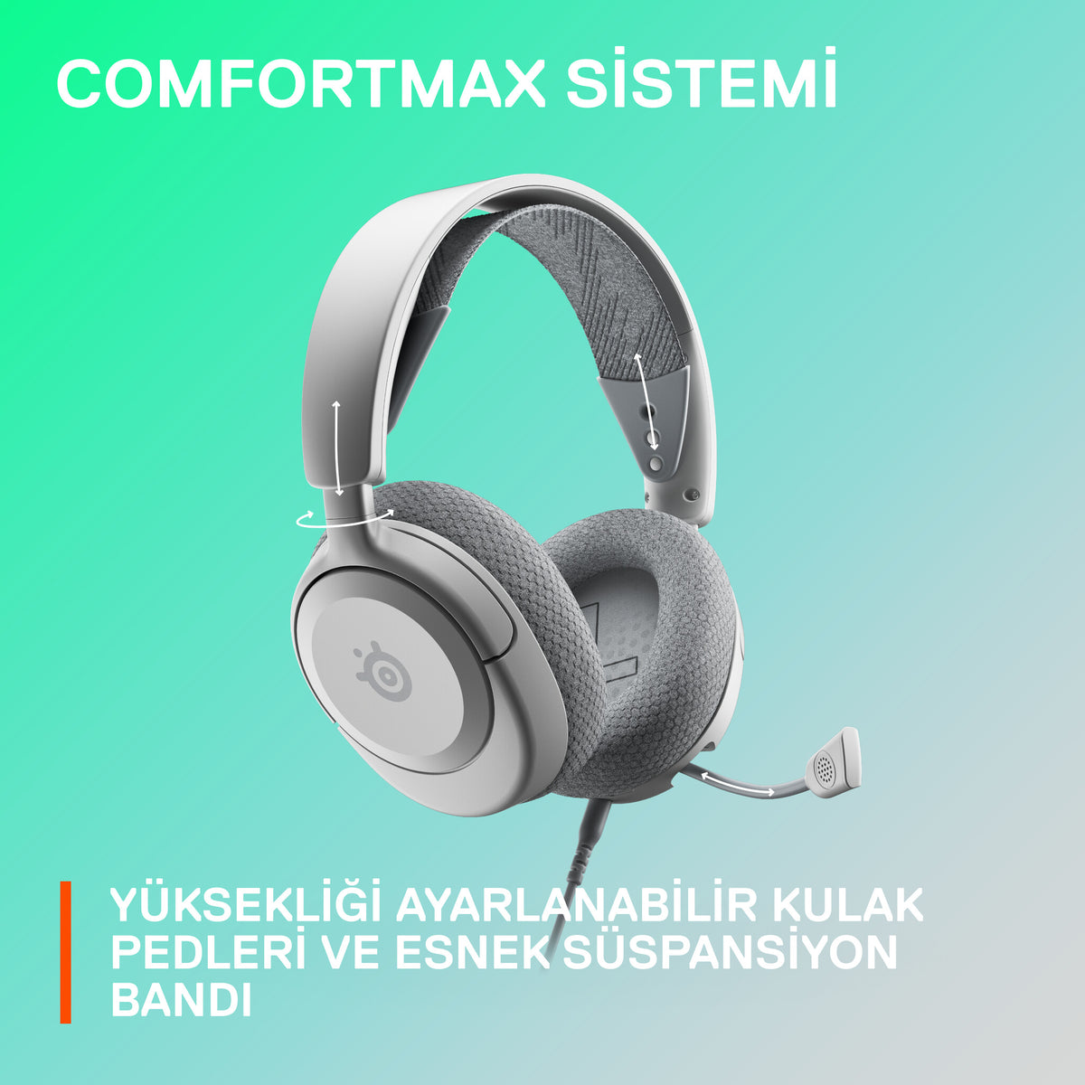 Steelseries Arctis Nova 1 Headset Ledningsført Spil Hvid