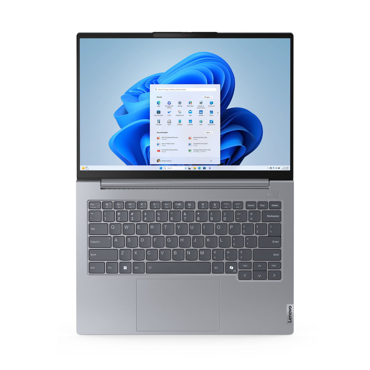 Lenovo ThinkBook 14 G7 ARP AMD Ryzen™ 5 7535HS Laptop 35,6 cm (14") WUXGA 16 GB DDR5-SDRAM 256 GB SSD Wi-Fi 6E (802.11ax) Windows 11 Pro Engelsk Grå