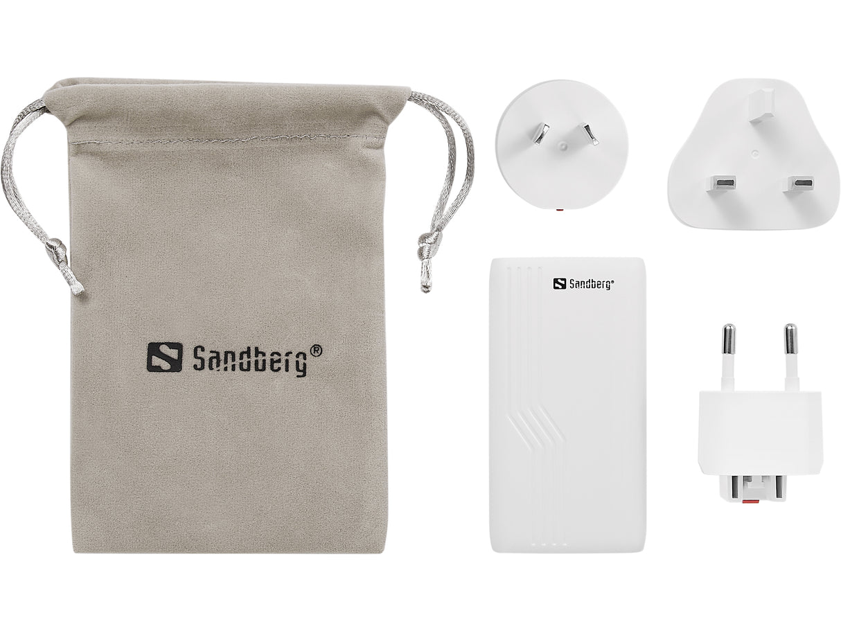 SANDBERG 4in1 TravelCharger 2xUSB-C 65W