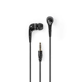 Nedis HPWD1001BK hovedtelefoner/headset Ledningsført I ørerne Musik Sort, Sølv