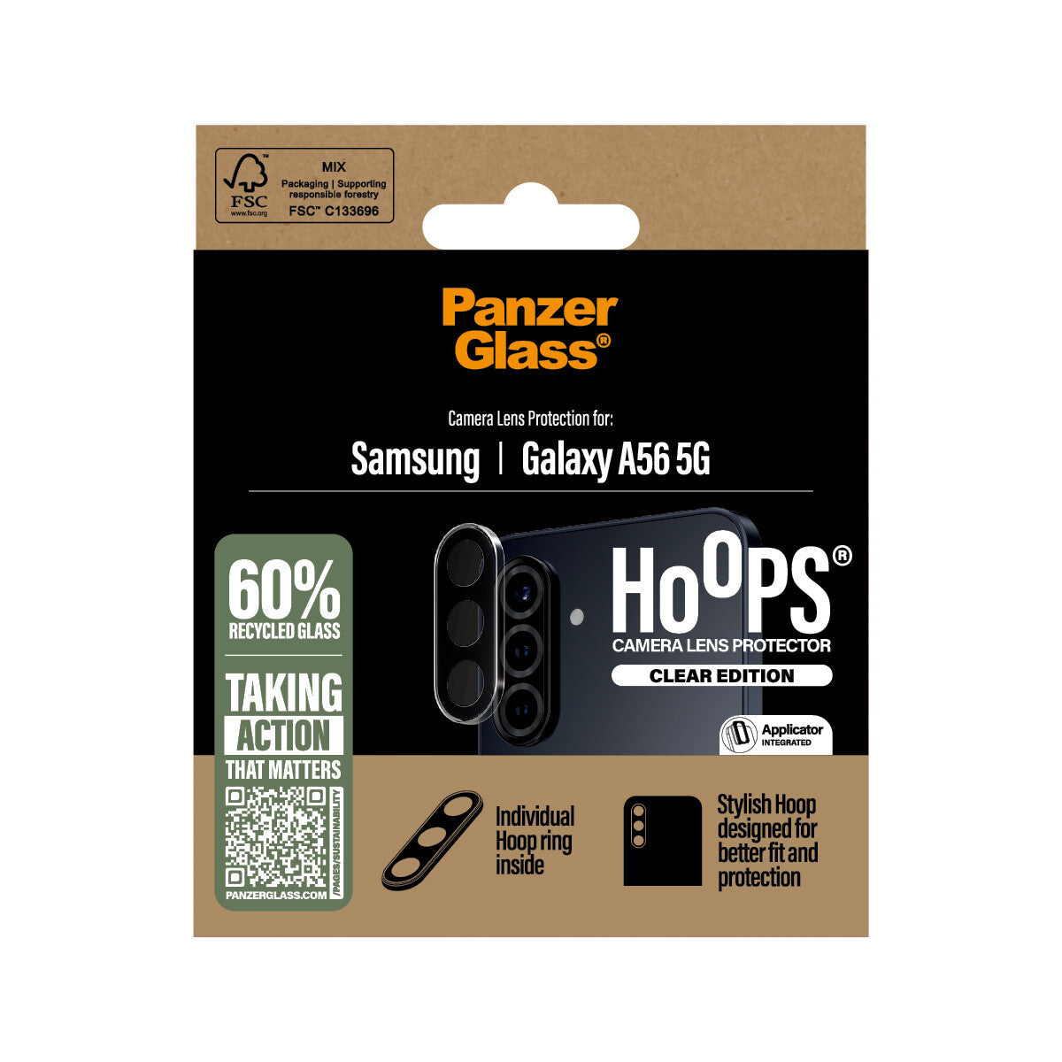 PanzerGlass ® Hoops® Kameralinsebeskytter Transparent Samsung Galaxy A56 5G