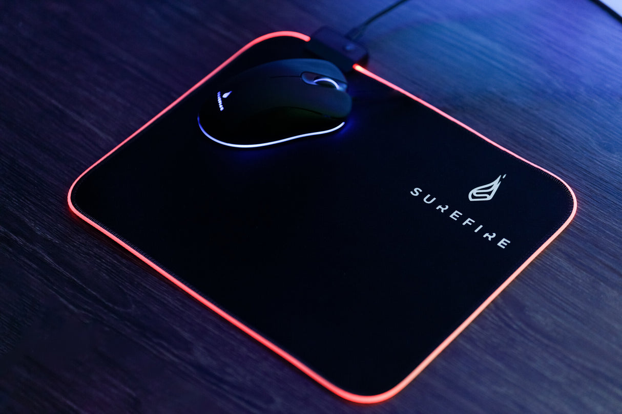 SureFire Silent Flight RGB-320 Gaming musemåtte Sort