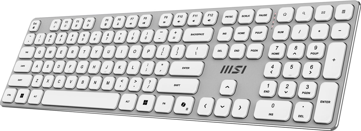 MSI FORGE K210 W COMBO WHITE US tastatur Mus inkluderet Hjemme/kontor USB QWERTY US engelsk Hvid