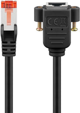 Goobay CAT 6 S/FTP CU Forlængerkabel 1m Sort
