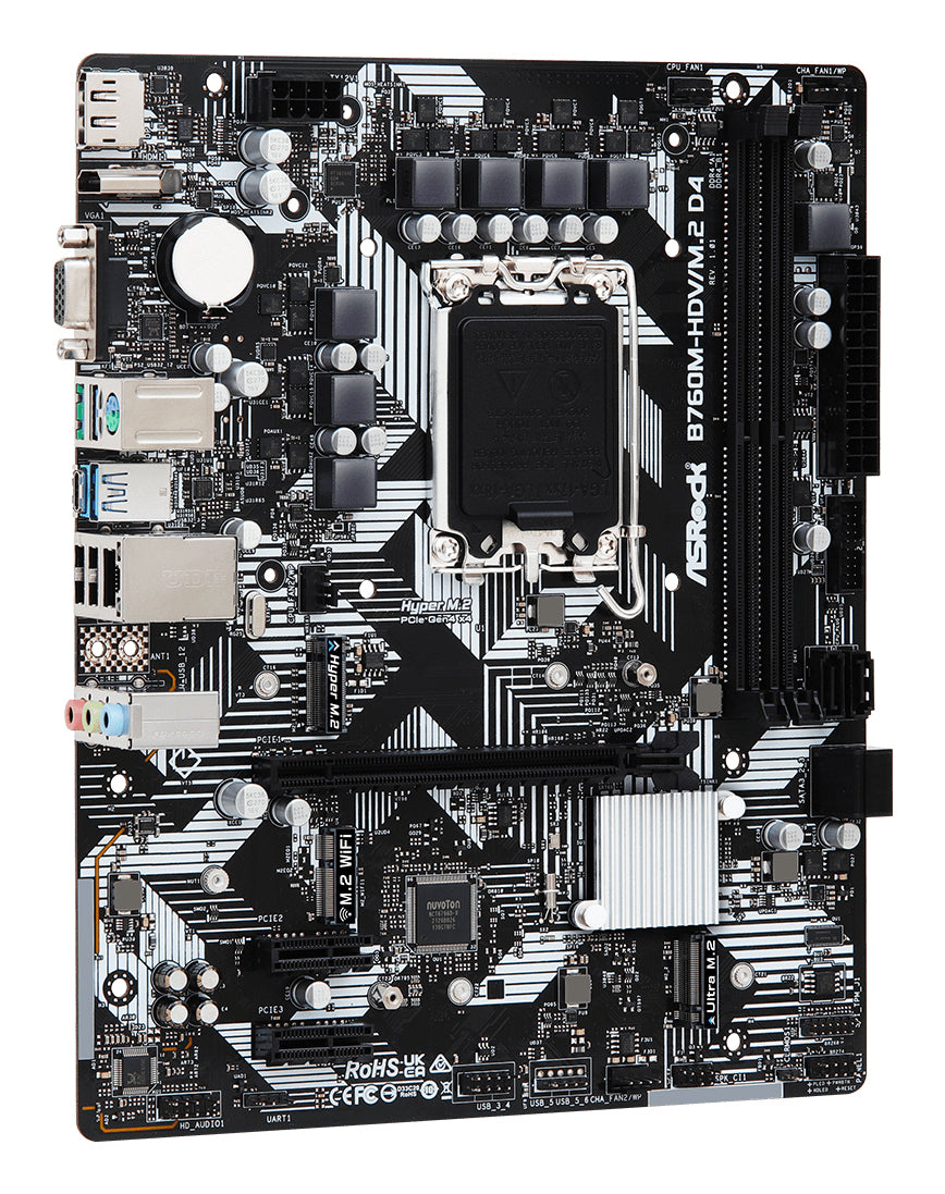 ASRock B760M-HDV/M.2 D4 Micro-ATX LGA1700 Intel B760