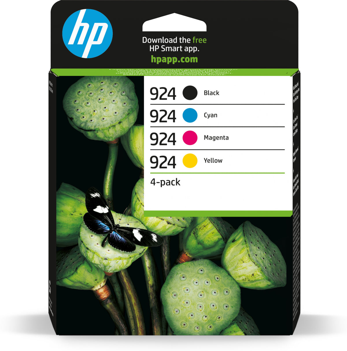 HP 924 Sort Gul Cyan Magenta Blæk