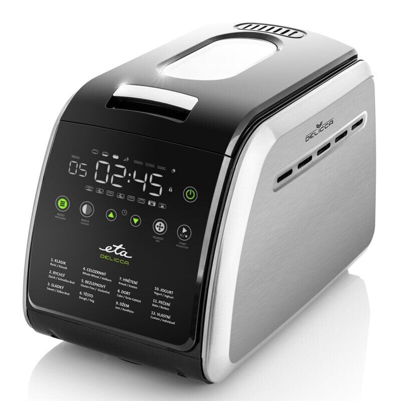 Eta Delicca II bread maker 850 W Black, Stainless steel