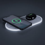 Gear 665101 oplader til mobil enhed Smartphone, Hovedtelefoner Hvid, Grå USB Trådløs opladning Hurtig opladning Indendørs