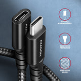 Axagon BUCM32-CF15AB USB-kabel USB 3.2 Gen 2x2 1,5 m USB C 20 Gbit/sek. 240 W Sort