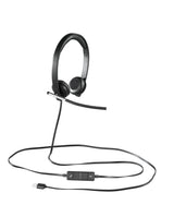 Logitech H650E Headset Ledningsført Kontor/Callcenter USB Type-A Sort, Sølv