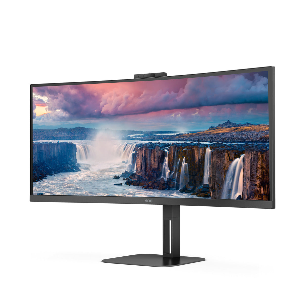 AOC V5 CU34V5CW computerskærm 86,4 cm (34") 3440 x 1440 pixel Wide Quad HD LED Sort