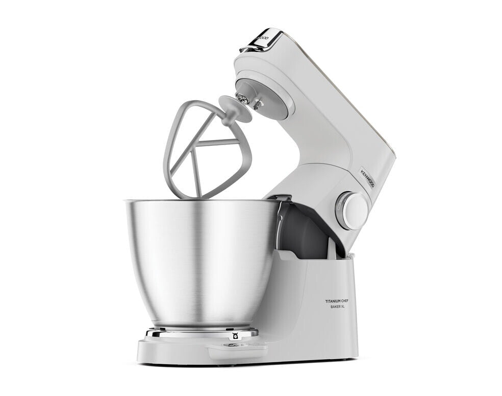 Kenwood Titanium Chef Baker XL KVL65.001WH Bordmixer 1200 W Sølv, Hvid