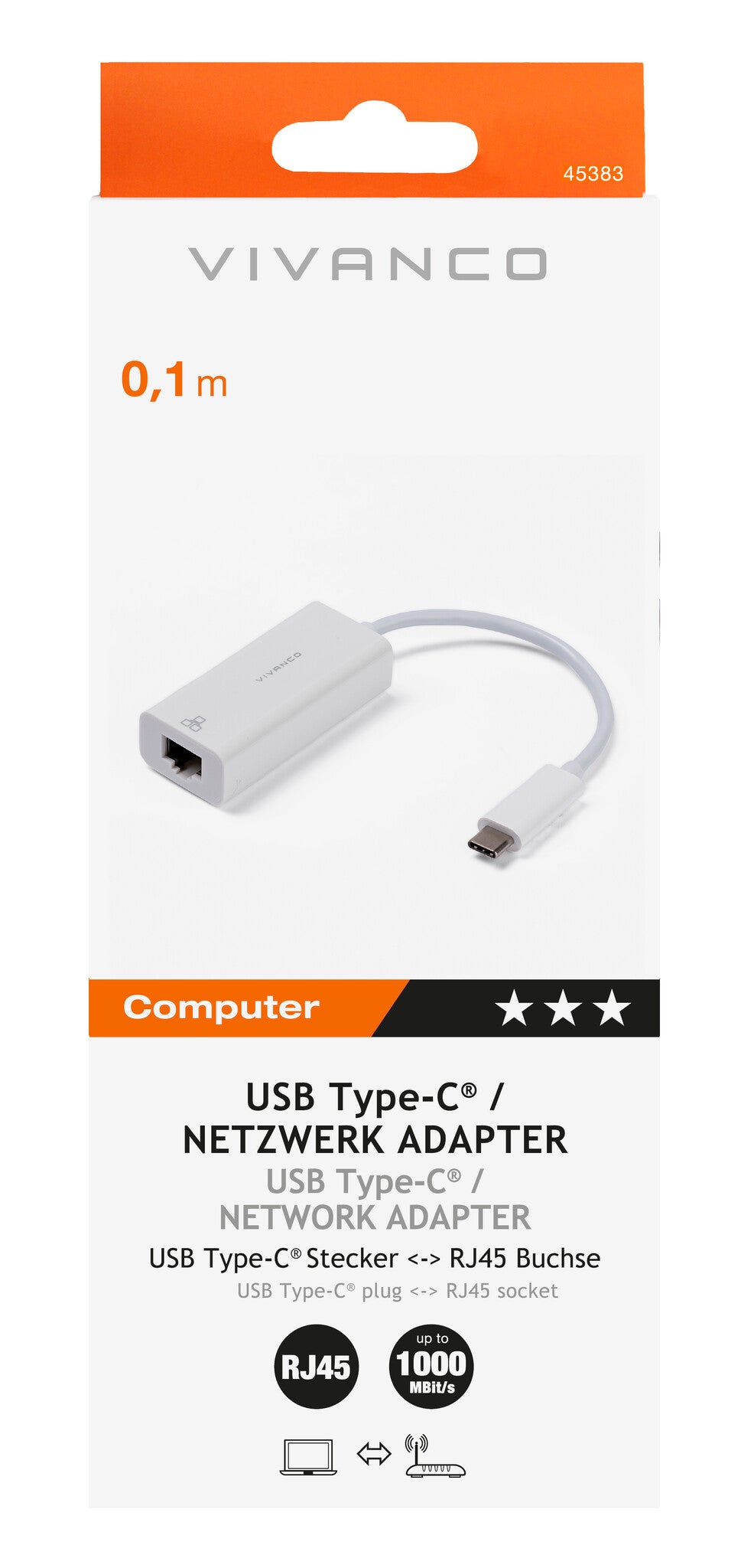 Vivanco CC UC RJ45 Ethernet 1000 Mbit/s