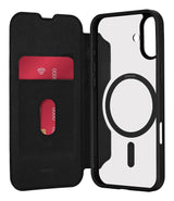 PURO Book Mag mobiltelefon etui 15,5 cm (6.1") Folie Sort, Transparent