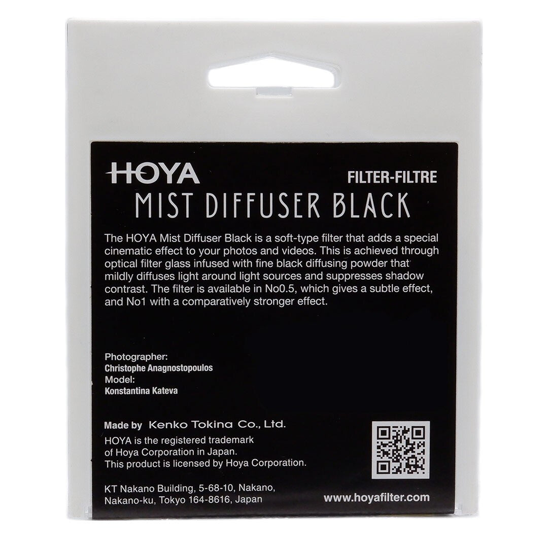 Hoya Mist Diffuser Black No1 Diffusion kamerafilter 72 mm