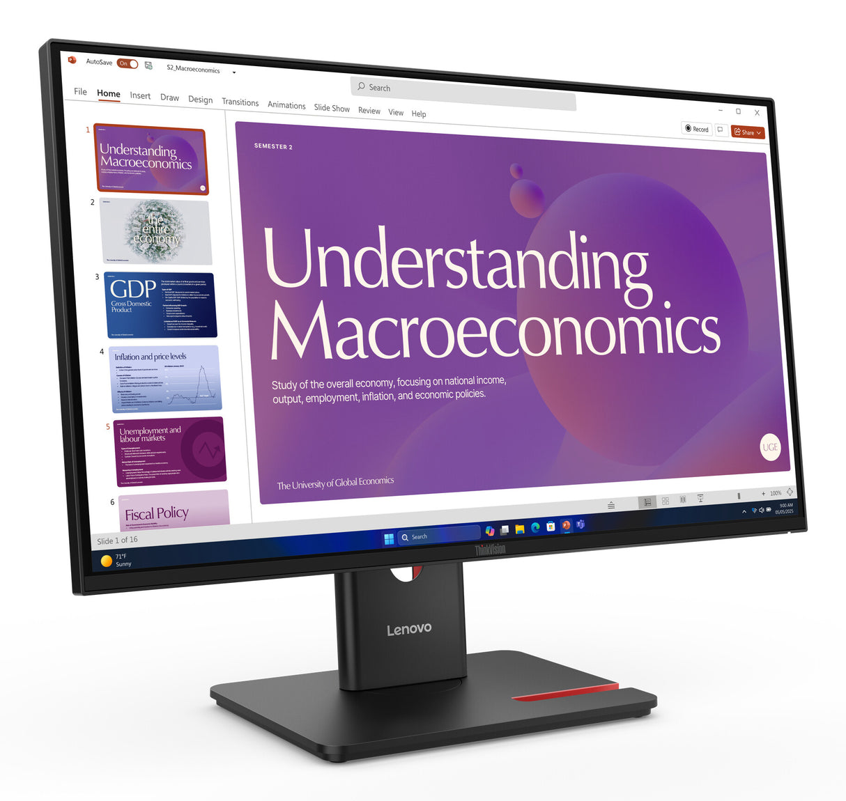 Lenovo ThinkVision T24D-40 computerskærm 60,5 cm (23.8") 1920 x 1080 pixel Fuld HD LCD Sort