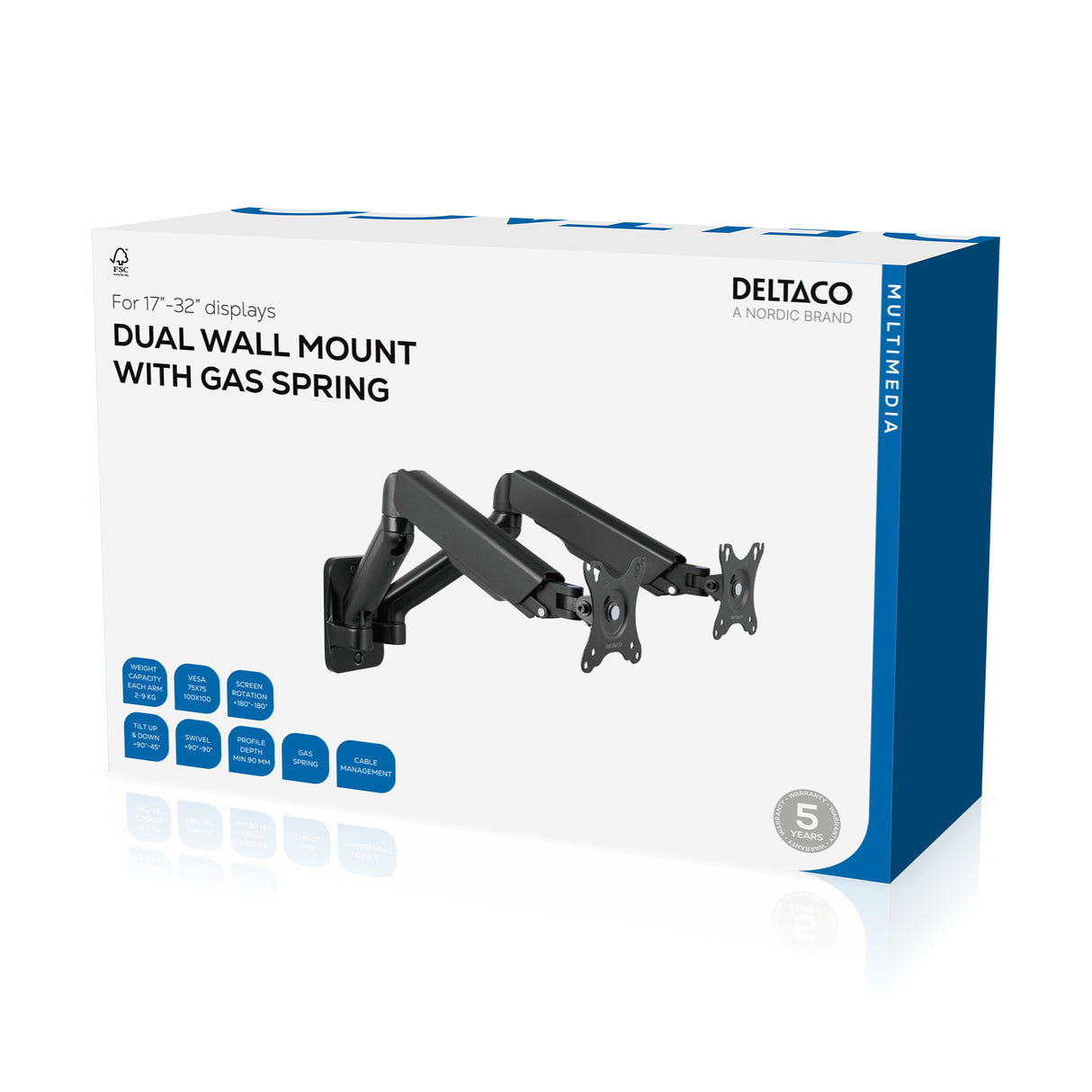 Deltaco ARM-0361 Dual wall mount