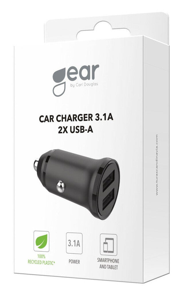 Gear 665082 oplader til mobil enhed Smartphone Sort Cigartænder Hurtig opladning Automatisk