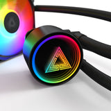 Montech LightFlow ARGB 240 Processor Alt-i-en væskekøler 12 cm Sort 1 stk